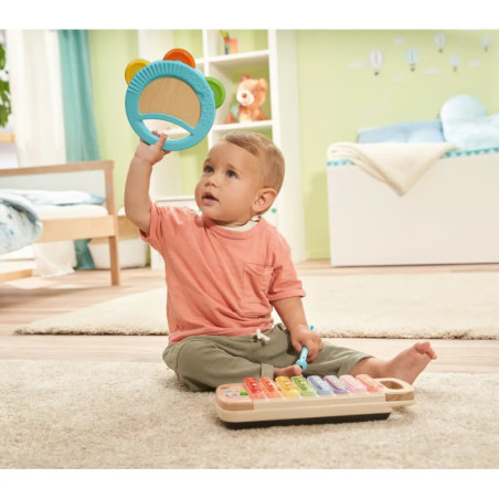 Vtech 80-615604 Interaktives Holz-Xylofon mit Tamburin Vtech 80-615604 Interaktives Holz-Xylofon mit Tamburin