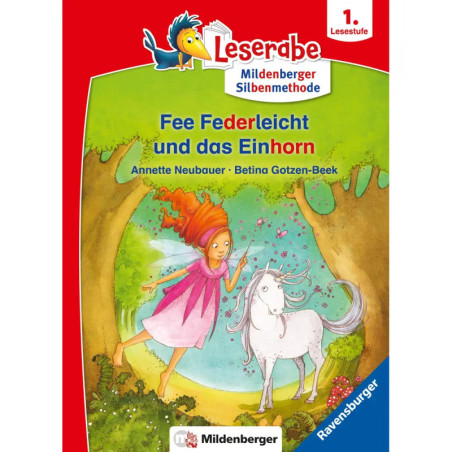Ravenburger 46230 Leserabe mit Mildenberger Silbenmethode: Fee Federleicht und das Einhorn Erstlesetitel
