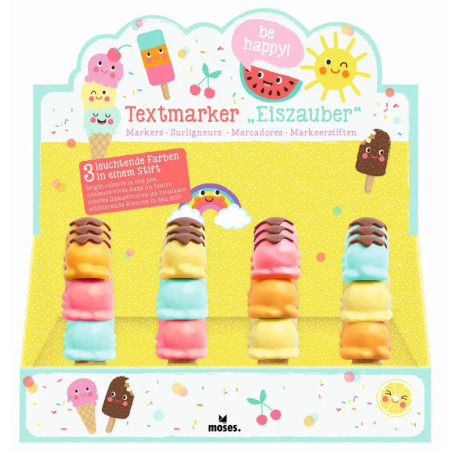 Be happy Textmarker Eiszauber