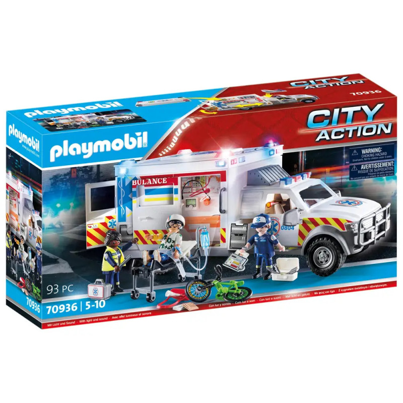 PLAYMOBIL 70936 Rettungs-Fahrzeug: US Ambulance