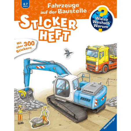 Ravenburger 60028 Wieso? Weshalb? Warum? Stickerheft: Fahrzeuge auf der Baustelle CO-WWW Ravenburger 60028 Wieso? Weshalb? Warum? Stickerheft: Fahrzeuge auf der Baustelle CO-WWW