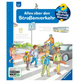 Illustration: Kinder und Erwachsene überqueren an einem Zebrastreifen die Straße, im Hintergrund Bus und Bäume.