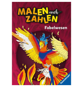 Ravensburger Malen nach Zahlen Fabelwesen - 32 Motive - 24 Farben - Malbuch mit nummerierten Ausmalf