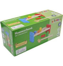 SpielMaus Holz Hammerbank, 7-teilig