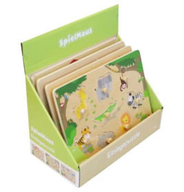 SpielMaus Holz Einlegepuzzle 7-10 Teile, sortiert