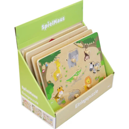 SpielMaus Holz Einlegepuzzle 7-10 Teile, sortiert