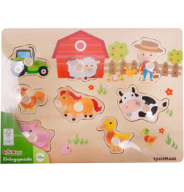 SpielMaus Holz Einlegepuzzle 7-10 Teile, sortiert