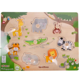 SpielMaus Holz Einlegepuzzle 7-10 Teile, sortiert
