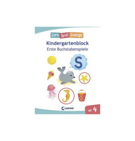 Farbiges Deutsch-Heft mit Seehund, Buchstabe S, Meerestieren und Eis - für Kinder ab 4 Jahren.