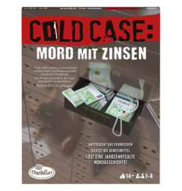 Spielbox Cold Case: Mord mit Zinsen mit Bargeld in einem Bankschließfach auf dem Cover.