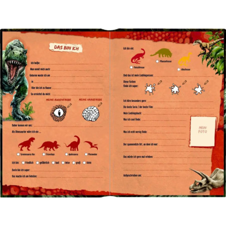 Freundebuch: Meine Freunde (m.Wendepailletten) T-Rex World