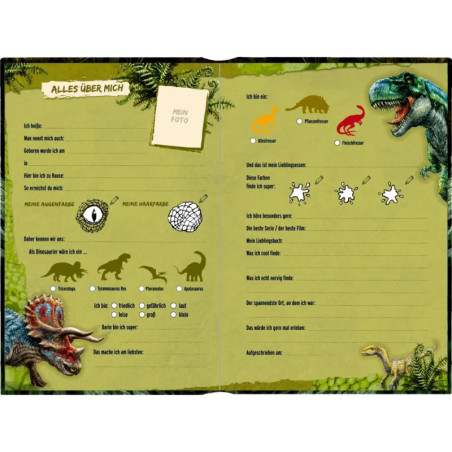 Freundebuch: Meine Freunde (m.Wendepailletten) T-Rex World