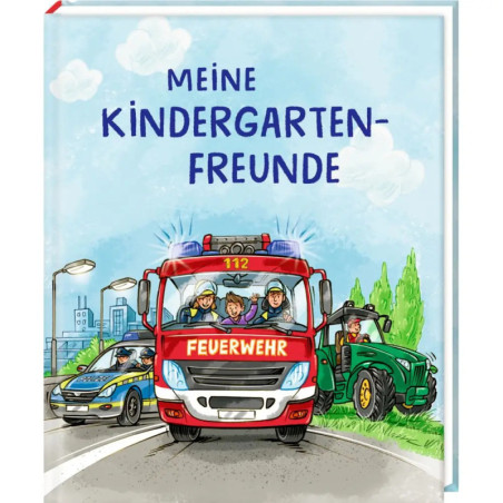 Freundebuch: Meine Kindergartenfreunde - Bunte Fahrzeuge