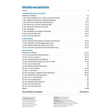 Tests in Deutsch - Lernzielkontrollen 4. Klasse. Ab 9 Jahre., sortiert