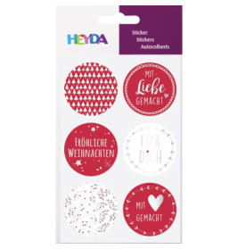 Sticker Weih rund rot 4cm