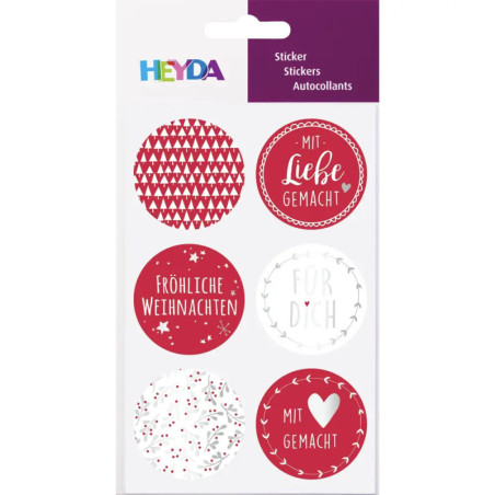 Sticker Weih rund rot 4cm