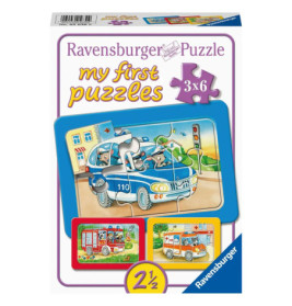 Ravensburger Kinderpuzzle 05630 - Tiere im Einsatz - 3x6 Teile Rahmenpuzzle für Kinder ab 2,5 Jahren