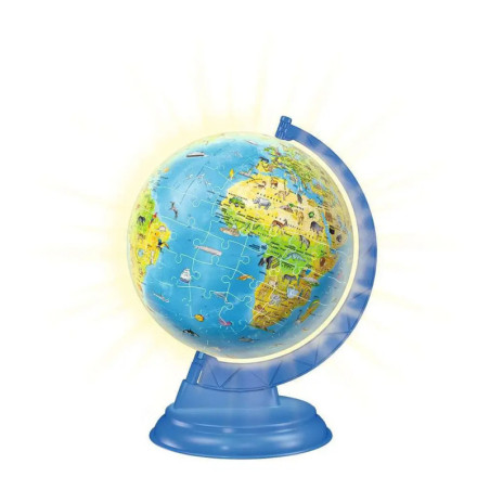 Ravenburger 11274 Puzzle Puzzle-Ball Kinderglobus mit Licht deutsch 3D 180 Teile