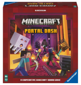 Ravensburger Familienspiel Minecraft Portal Dash, Gesellschaftsspiel für Kinder und Erwachsene, für