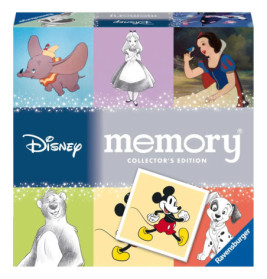 Disney Memory Collectors Edition Spielbox mit klassischen Disney-Figuren wie Mickey, Dumbo und Schneewittchen.