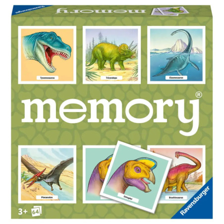 Ravensburger memory® Dinosaurier - 20924 - der Spieleklassiker für Dino-Fans, Merkspiel für 2-8 Spie