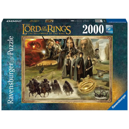 Ravensburger Puzzle, 2000 Teile, mit Motiv aus Der Herr der Ringe: Die Gefährten (Filmartwork) auf der Box. Ravensburger Puzzle, 2000 Teile, mit Motiv aus Der Herr der Ringe: Die Gefährten (Filmartwork) auf der Box.