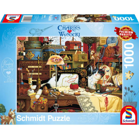 Schmidt Spiele 59993 Maggie, die Chaotin, Charles Wysocki Puzzle 1.000 Teile