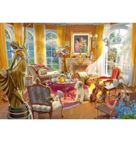 Schmidt Spiele 59975 Salon des Orchideenanwesens, JUNE'S JOURNEY Puzzle 1.000 Teile
