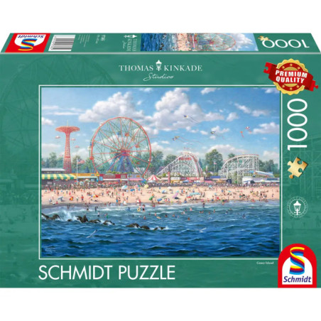 Schmidt Spiele 57365 Coney Island, Thomas Kinkade Collection Puzzle 1.000 Teile