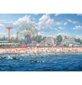 Schmidt Spiele 57365 Coney Island, Thomas Kinkade Collection Puzzle 1.000 Teile