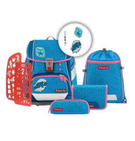 2IN1 PLUS Schulranzen-Set Dolphin Pippa , 6-teilig