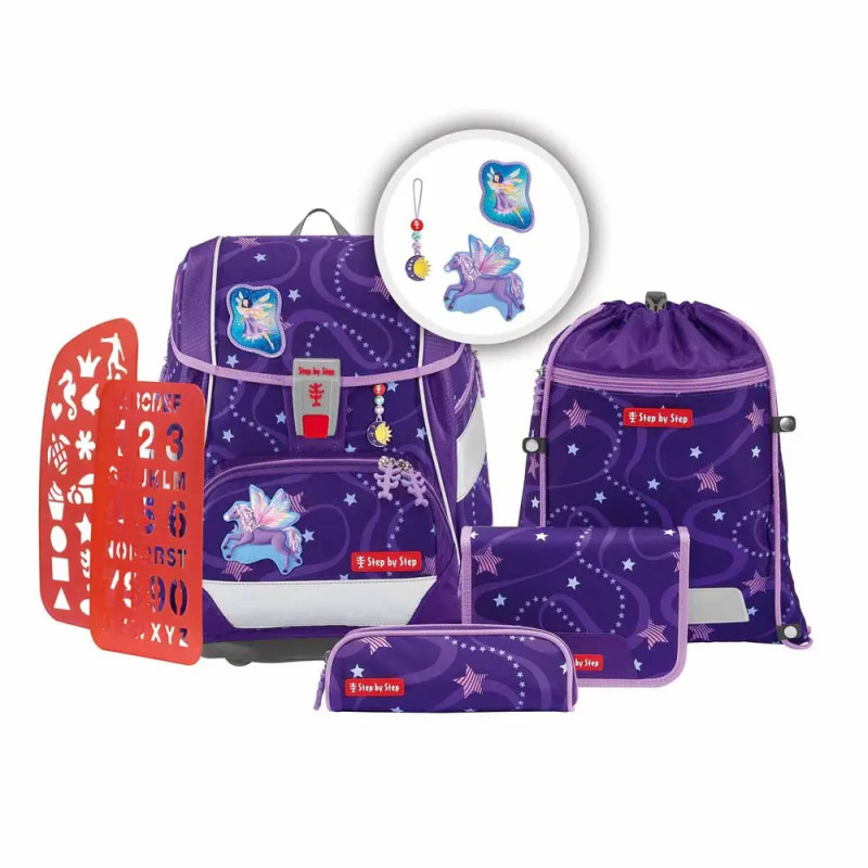 2IN1 PLUS Schulranzen-Set Pegasus Emily , 6-teilig