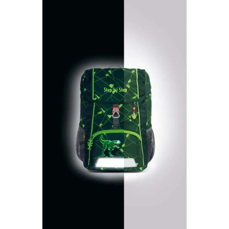 KID SHINE Rucksack-Set Dino Night Tyro , 3-teilig