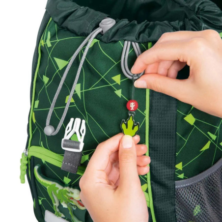 KID SHINE Rucksack-Set Dino Night Tyro , 3-teilig
