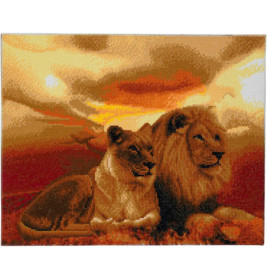 Crystal Art Löwe 30x30 cm