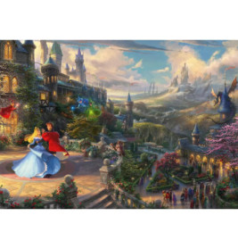 Schmidt Spiele 57369 Disney, Sleeping Beauty Dancing in The Enchanted Light, Thomas Kinkade Puzzle 1.000 Teile - DISNE