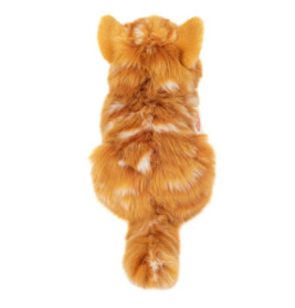 Teddy Hermann Katze liegend, rot getigert, 20 cm