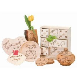 PEBARO Brandmalkolben-Set mit 9 Aufsätzen
