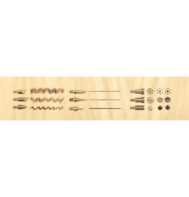PEBARO Brandmalkolben-Set mit 9 Aufsätzen