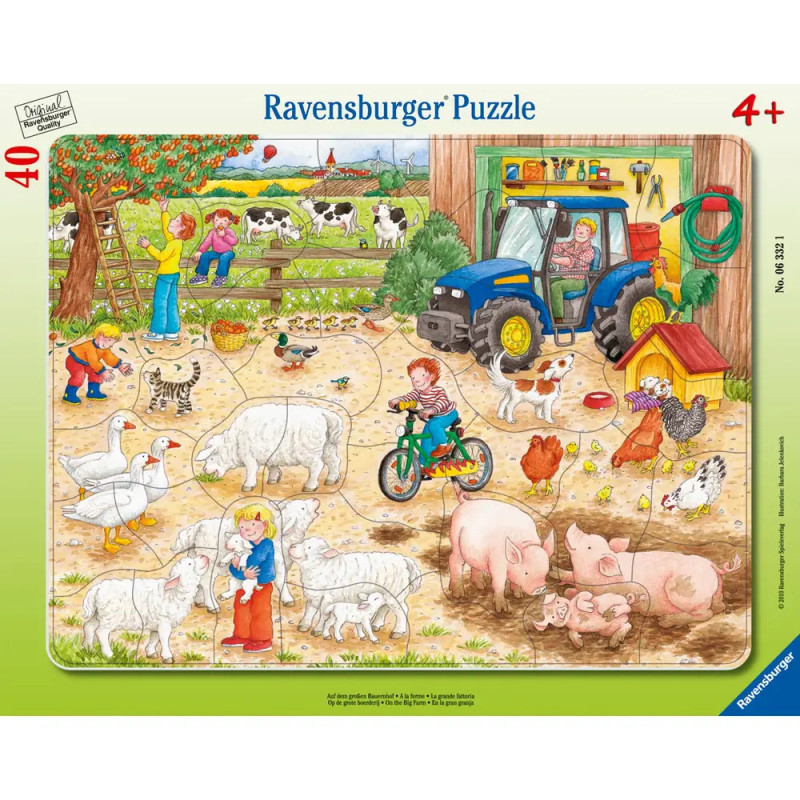 Ravensburger 63321  Rahmenpuzzle Auf dem großen Bauernhof 40 Teile