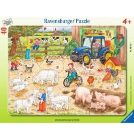 Ravensburger 63321  Rahmenpuzzle Auf dem großen Bauernhof 40 Teile