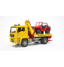 MAN TGA Abschlepp-LKW mit Geländewagen