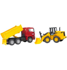 MAN TGA Kipp-LKW und Gelenkradlader FR 130