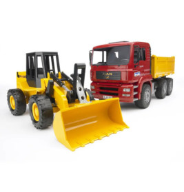 MAN TGA Kipp-LKW und Gelenkradlader FR 130