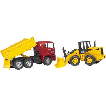 MAN TGA Kipp-LKW und Gelenkradlader FR 130