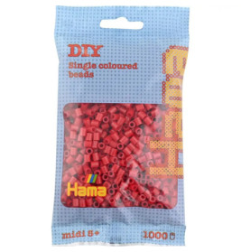 Hama® Bügelperlen Midi - Mittelrot 1000 Perlen