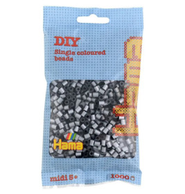Hama® Bügelperlen Midi - Silber 1000 Perlen
