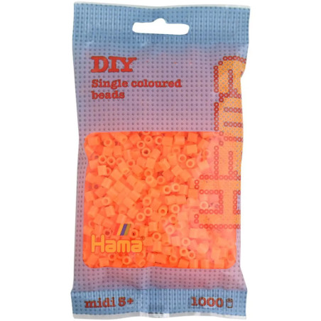 Hama® Bügelperlen Midi - Neion Orange 1000 Perlen