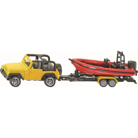 SIKU 1658 Jeep mit Boot