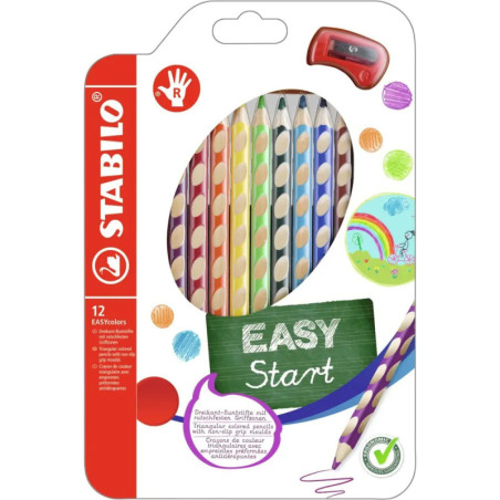 Ergonomic triangular colored pencil STABILO® EASYcolors walletErgonomischer Dreikant-Buntstift STABILO® EASYcolors Etu